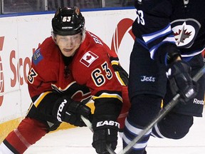 Sam Bennett will sit out the Flames' first preseason game with a groin injury. Flames GM Brad Treliving doesn't want the prize prospect to aggravate the injury.