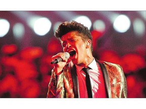 Bruno Mars plays a sold-out show at Credit Union Centre on Aug. 3.