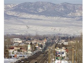 FILE - In this Feb. 10, 2011 file photo, downtown Vernal, Utah is shown. State health officials are pledging to look into claims that stillbirths are on the rise in the Eastern Utah community of Vernal, that is home to a boom in gas and oil development. Activists say a climbing rate of neonatal deaths in the Uinta Basin stems from industrial smog. But researchers and health officials aren’t ready to draw such a link. (AP Photo/The Salt Lake Tribune, Steve Griffin, File)