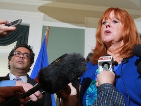 Mayor Naheed Nenshi and Diane Colley-Urquhart now sing similar tunes on basement suites. Gavin Young/Herald