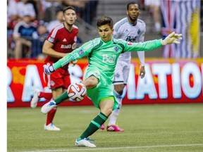 Calgarian Marco Carducci, a burgeoning goalkeeper for the Vancouver Whitecaps, will be returning to his hometown on Sunday to play against the Foothills U23 side.