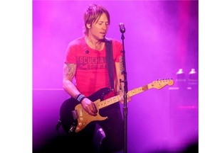 Australian country superstar Keith Urban performs  at the Saddledome Saturday night.