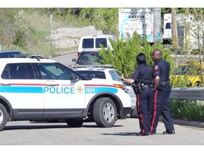 Calgary City police are investigating after two people were shot in a gym parking lot after a birthday party on May 31, 2014. One person was in serious condition and one other was hurt in the early morning hours in the 2400 block of 10th Ave. S.W.