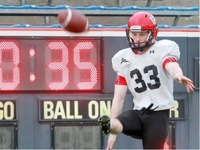 Calgary Dinos kicker Johnny Mark will be working his landscaping job the day of the CFL draft, but plans to keep his phone on.