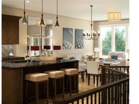 The Ash model at the Clearbrook Villas in Fireside offers 1,418 square feet of living space in Cochrane, where the small-town vibe attracts buyers.