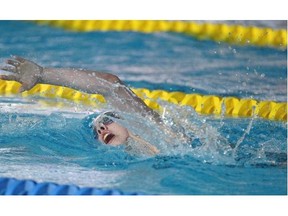 Calgary’s Morgan Bird swims during the Women’s 400M Freestyle S8 final during IPC Swimming World Championship at Parc Jean Drapeau on August 14, 2013 in Montreal.