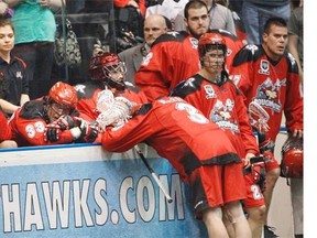 The Calgary Roughnecks show the emotion of losing the Champions Cup final to the Rochester Knighthawks.