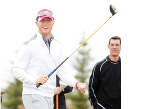 Calgary Stampeders quarterback Bo Levi Mitchell has some talents on the links, too.