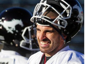 Calgary Stampeders wide receiver Brad Sinopoli won the 2010 Hec Crighton trophy as a quarterback for the Ottawa Gee-Gees.