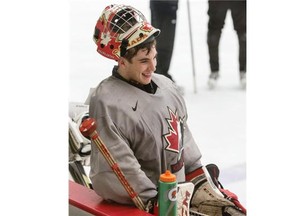 Calgary’s Zach Sawchenko is one of two netminders for Canada’s U18 squad headed to next week’s Ivan Hlinka Memorial tourney.