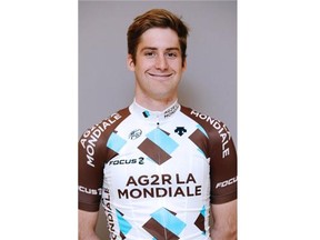 Canada’s Hugo Houle of the AG2R La Mondiale team, poses for a photograph in Paris last February. He had a gap in schedule and joined the Canadian National Team for the Tour of Alberta.