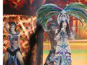 Cher performs at the Scotiabank Saddledome during her D2K Tour on Wednesday.