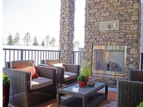 Courtesy Astoria Homes 
 Outdoor living on the back deck at the Woodbridge in Artesia.