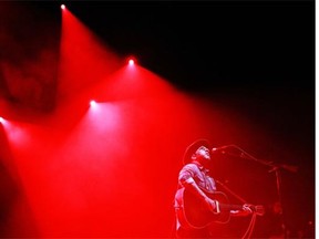 Dallas Green, lead singer of City and Colour, performs at the Scotiabank Saddledome on Wednesday.