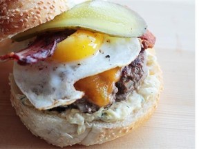 Diner Cheeseburger. Recipe from Dirty Food by Carol Hilker. 
 Photo by Gwendolyn Richards, Calgary Herald.
