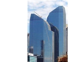 The Eighth Avenue Place two tower development in downtown Calgary is an example of a growing trend to LEED certification of buildings.