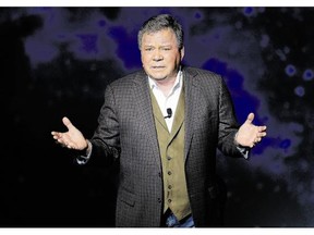 Actor William Shatner, shown performing his one-man show Shatner's World: We Just Live In It, will serve as marshal for the Calgary Stampede Parade on Friday.