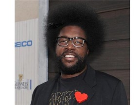 FILE - In this June 8, 2013 file photo, Questlove arrives at Spike TV's Guys Choice Awards at Sony Pictures Studios in Culver City, Calif. The Roots leader is executive producing a music series for VH1 that will feature three artists performing simultaneously on one stage. "SoundClash" debuts July 23, 2014, with Lil Wayne, Fall Out Boy and buzzed British group London Grammar. (Photo by Frank Micelotta/Invision/AP, File)