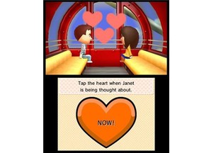 This photo provided by Nintendo shows a screenshot from the video game, "Tomodachi Life." The gaming company said Tuesday, May 6, 2014, it wouldn't bow to pressure to allow players to engage in romantic entanglements with characters of the same sex in the English version of "Tomodachi Life" following a social media campaign launched last month seeking virtual equality for the game's characters, which are modeled after real people. (AP Photo/Nintendo)
