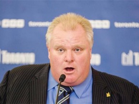 FILE - In this Dec. 10 2013 file photo, Toronto Mayor Rob Ford attends a news conference at City Hall in Toronto where he said he stood by every word he said during a televised interview in which he suggested a Toronto Star reporter was a pedophile. Ford was forced to apologize twice in order to convince the journalist to drop a defamation lawsuit. The libel noticed called for the mayor to issue an "unreserved, abject, complete apology" of all false claims. The second apology was accepted. (AP Photo/The Canadian Press, Chris Young, File)