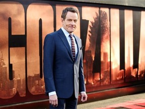FILE - This May 8, 2014 file photo shows Bryan Cranston at the premiere of "Godzilla" in Los Angeles. Cranston plays a nuclear scientist who becomes obsessed with the cause of a 1999 destruction of a nuclear power plant.   (Photo by Jordan Strauss/Invision/AP, File)