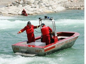 Fire officials say the aquatic rescue team has responded to a number of calls for overturned boats and missing boaters, as river flows remain high in the city.