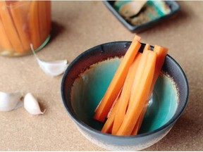 Five-Spice Pickled Carrots. Recipe from Asian Pickles by Karen Solomon. Photo by Gwendolyn Richards, Calgary Herald