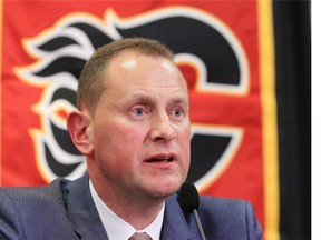 Flames GM Brad Treliving was in Glens Falls, N.Y., on Friday to unveil the Adirondack Flames, the top farm club for Calgary prospects.