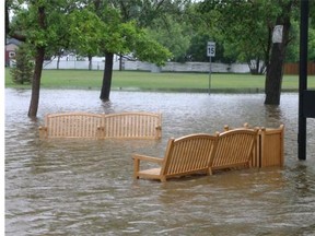 Flooding in Claresholm on Wednesday June 18, 2014.