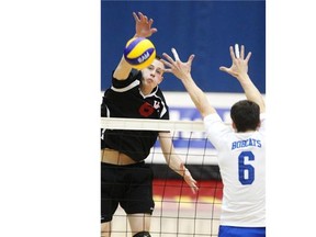 Former Calgary Dinos volleyball player Graham Vigrass will represent Canada during a World League match against Finland this weekend at the Stampede Corral.
