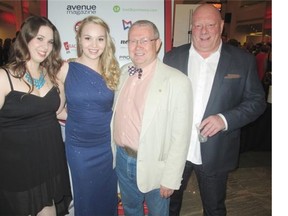 From left, Catharine and Hannah were there with their dad, Big Rock’s Alastair Smart, and Marc Brooker.