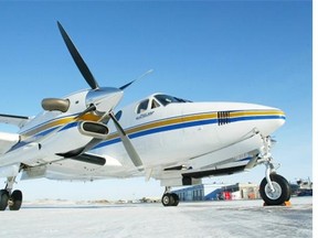 A government King Air B350 sits on the tarmac at City Centre Airport in Edmonton. (Herald/File)