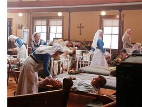 Hillhurst United Church in Calgary was turned into a First World War hospital for A Heritage Minute scene on Friday May 9, 2014.