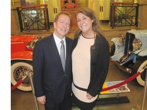 Honoree Richard Lindseth and STS Alumni Association president Pam Heard take a moment for a photo.