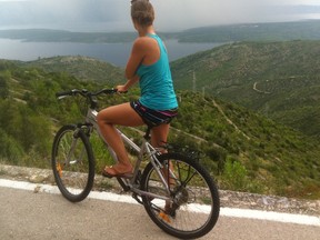 Overlooking Hvar Island from the old mountain road, traversed mostly by people on bikes and scooters.