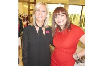 Jeanne Beker, right, host of Bell Media’s Fashion Television and arguably one of the most recognizable faces in the fashion industry, was the host and guest of honour at Holt Renfrew’s recent celebrity fashion show and cowboy hat auction. Proceeds from the evening were directed to the Calgary Health Trust in support of the Best Beginning Program that offers prenatal support to pregnant women in need. Posing with Beker is Holt’s general manager, Deb Kerr.