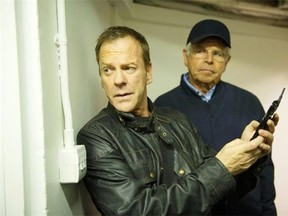 Kiefer Sutherland, left, and William Devane in 24: Live Another Day. The world has changed, but many of the issues raised in 24 have not.