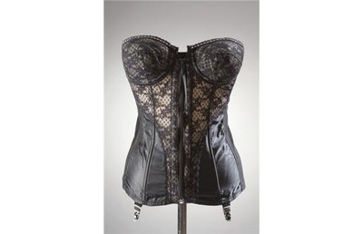 Out From Under Amour Lace Lace-up Corset In Black At Urban
