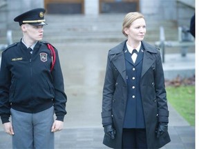 Levi Meaden (L) and Joan Allen (R) in a scene from Netflix's "The Killing" Season 4. Photo Credit: Carole Segal for Netflix.