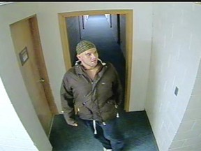 A man matching the description of a suspect caught on surveillance video turned himself in to police after several students were sexually touched by an intruder in the dorm rooms at Prairie Bible Institute in Three Hills.