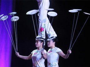 Members of the Peking Acrobats performed during the Friday afternoon matinee at the Calgary Stampede on July 4, 2014.