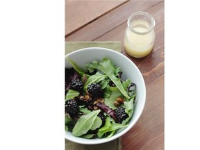 Meyer Lemon Dressing over salad. 
 Photo by Gwendolyn Richards, Calgary Herald