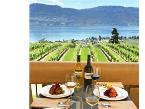 Mission Hill’s Terrace Restaurant has spectacular views of surrounding vineyards and Okanagan Lake.