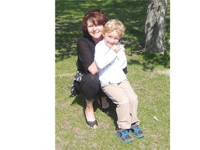 Nathan O’Brien and his grandmother Kathy Liknes are shown in a Calgary Police Service handout photo.