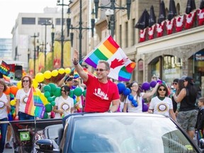 Nearly 50,000 people showed up to watch the 24th Annual Pride Parade on Stephen Avenue in downtown Calgary on Aug. 31, 2014.