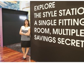 Neha Khare, marketing director at the CrossIron Mills shopping centre, by the new interactive Style Station.