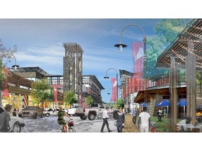 Rendering of the high street at Trinity Hills