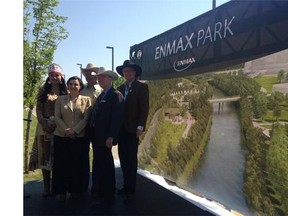 Calgary Stampede and Enmax held an event Wednesday to announce a partnership to build a new public park.