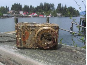 A camera lost in the ocean during a shipwreck two years ago was found by chance earlier this month by a pair of university students on a research dive off the coast of Vancouver Island.