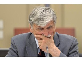 Liberal Sen. Romeo Dallaire, best known in Canada as the former commander of the UN's ill-fated peacekeeping mission in Rwanda, is seen at Senate caucus in Ottawa on Wednesday, May 28, 2014. Sources say Dallaire is retiring from the upper chamber next month. THE CANADIAN PRESS/Adrian Wyld